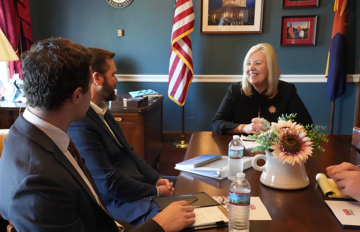 .@NADAUpdate including NADA director and general manager of Jones Auto Group in Buckeye, Eric Jones, stopped by today to discuss the positive impact automobile dealerships have on the U.S. economy and how potential regulations could harm this key sector of our economy.