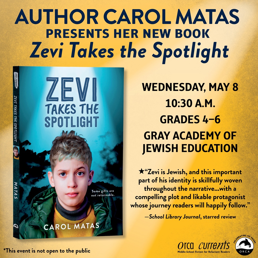 A week today I'll be doing my first presentation of Zevi Takes the Spotlight. If #paranormal or #psychic happenings interest you or your young reader then check it out. It's a fun #mystery, fast paced and has 2 great reviews so far! #MG @orcabook @ireadcanadian #film