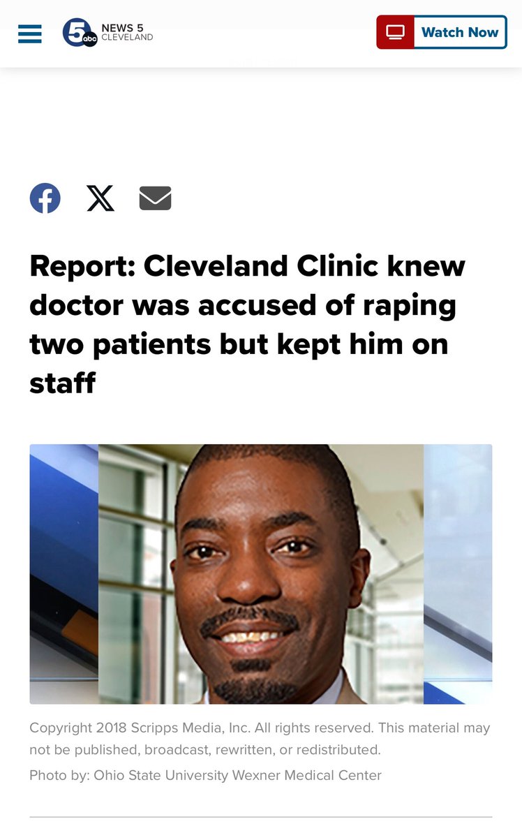 @dom_lucre 🚨🚨🚨The CEO of @ClevelandClinic blocked me because I exposed that:

A. He allegedly raped a gender-confused minor 

B. He initially tried to cover up rape by other doctors at his hospital 

C. He is covering up documents related to Origin of COVID involving faculty with ties to…