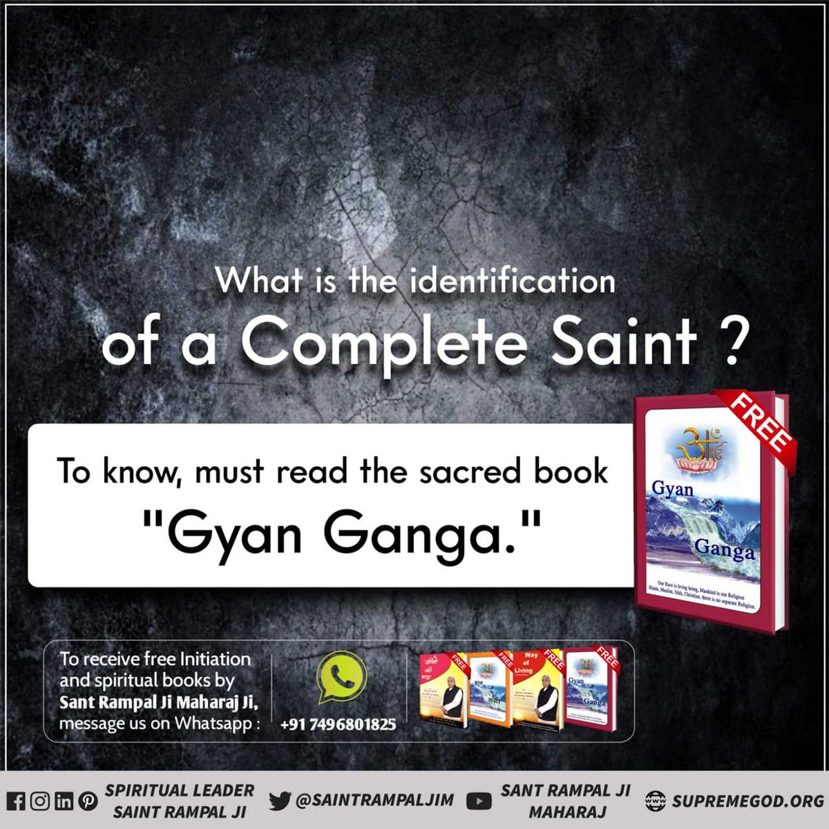 What is the identification 
 of a Complete Saint ?
#booklover #booknerd #bookstagram #bookaddict
#GyanGanga 
#SaintRampalJi           
#KabirisGod
💁🏻📖To know more, read sacred Book Gyan Ganga
Get Free Book. Send Name, Address to +91 7496801823