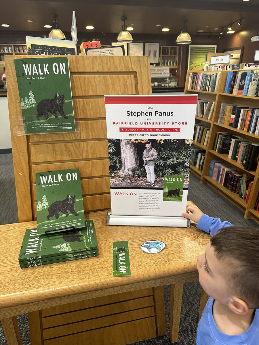 Thanks @FairfieldU  @BNBuzz for the great display of “Walk On” in your store. Look forward to May 11th book signing at your store. 
#WalkOn