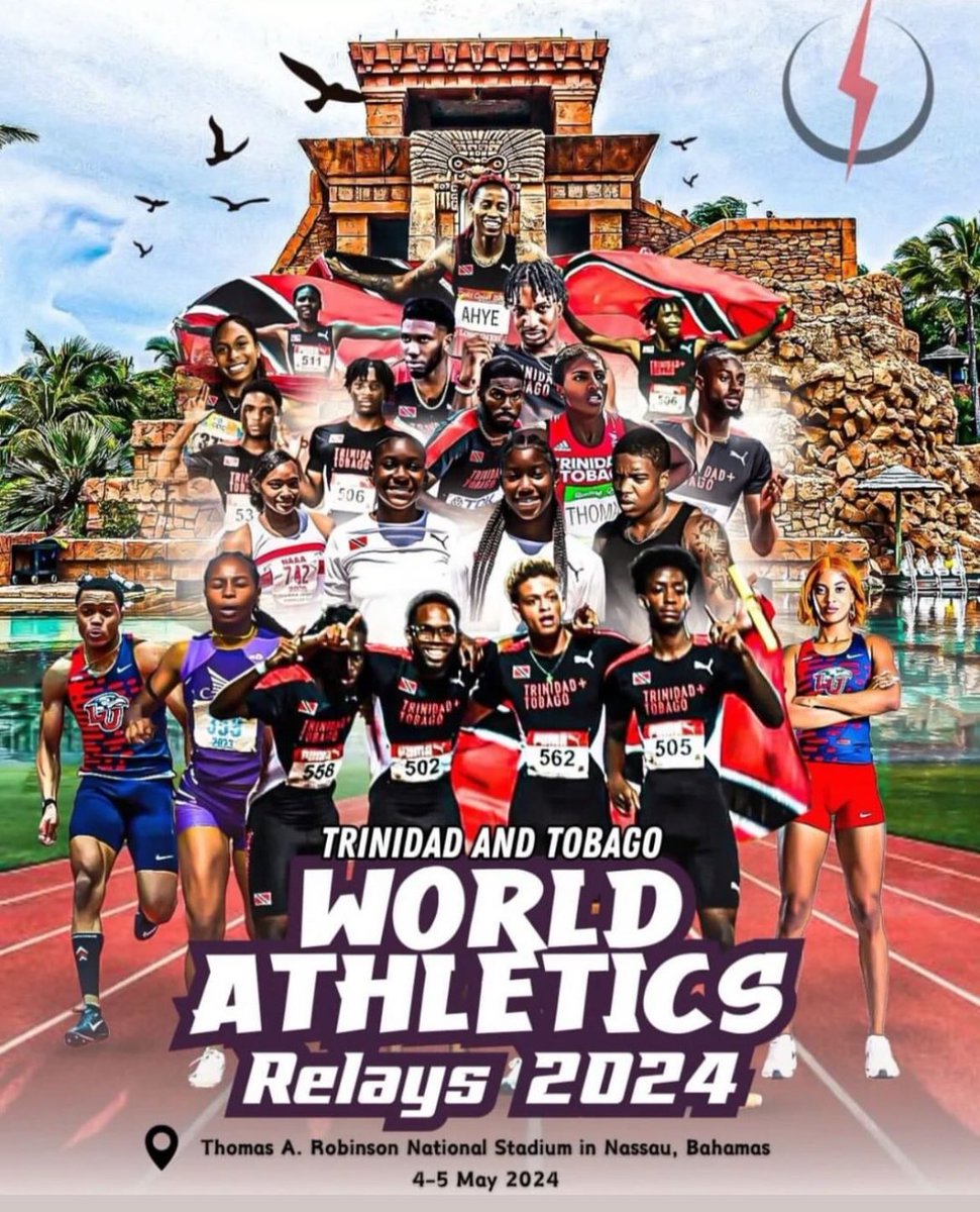 Trinidad and Tobago’s team for World Relays 🇹🇹