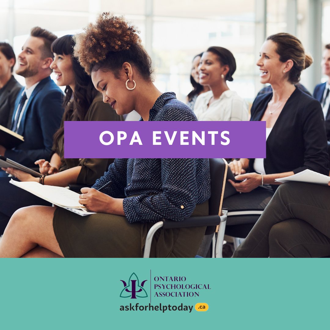 Head to the link below to access a wide range of workshops and events presented by the OPA and other organizations relevant to the field of psychology. 

psych.on.ca/Continuing-Edu…

#OntarioPsychologicalAssociation #MentalHealthMatters #OPAPsychology #OPAPsychologists