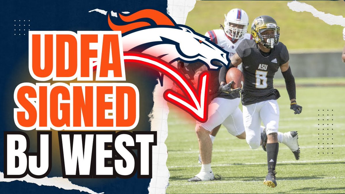 The Denver Broncos signed Alabama State (WR) BJ West as a undrafted Free Agent * At 5'8'/ 142 lbs West tied for the lightest player in NFL history