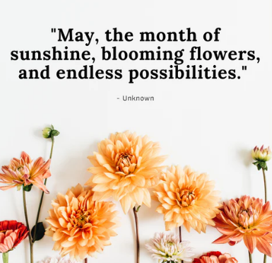 Happy May, healthy friends! ☀️ I hope this month brings you sunshine, blooming flowers, and tons of motivation on your #WellnessJourney. What are you excited about this month? New workouts, healthy recipes, soaking up beautiful weather, or something else? #WellnessWednesdays