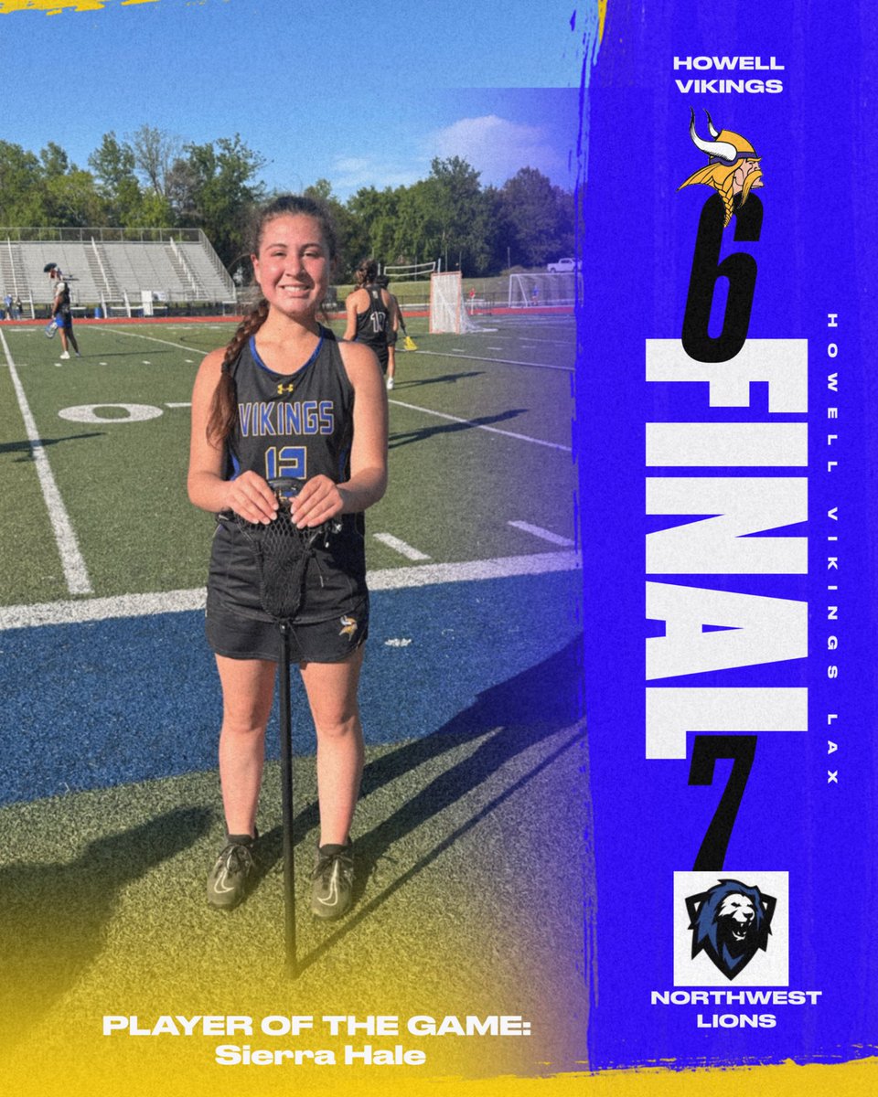 JV Lacrosse loses to Northwest. Player of the game goes to Sierra Hale.
