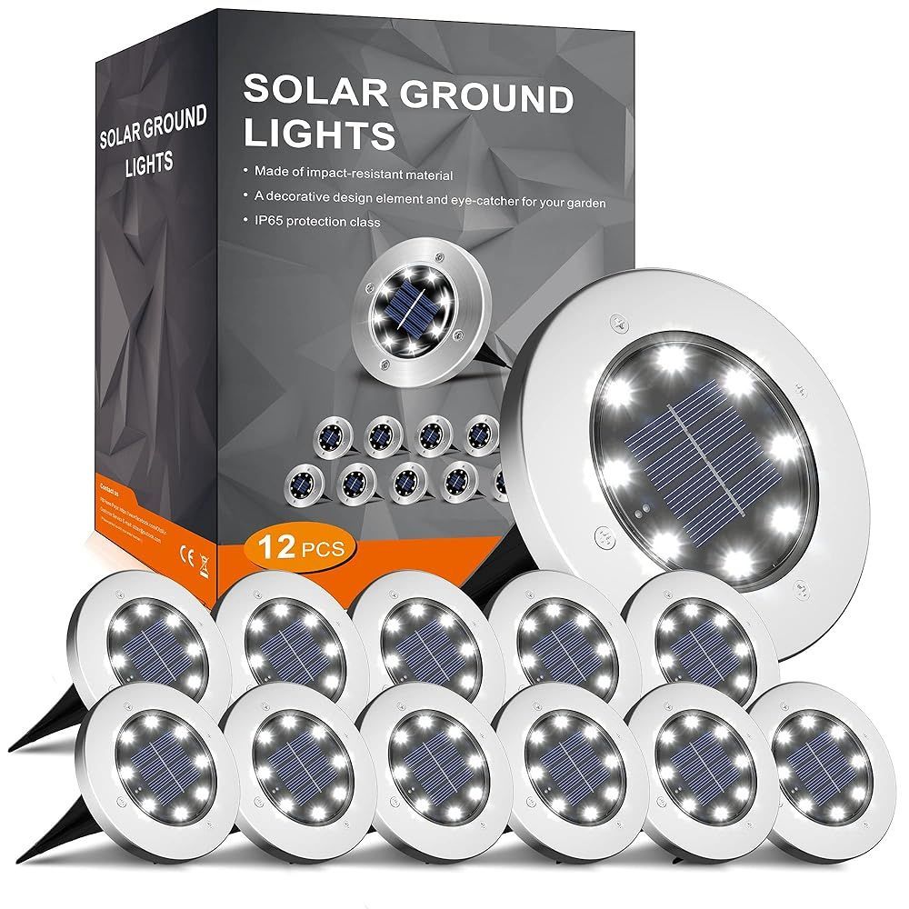 12 Pack Solar Landscape Lights - Waterproof and Cold White for $24.69, reg $42.99! -- Use Promo Code 35UDR1I3 fkd.sale/?l=https://amz…