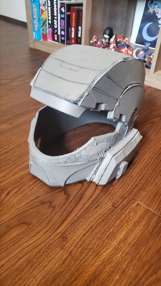 This is an old ODST helmet I was working on to learn how to make armor with EVA foam. I dont really need it so if anyone would want it I can just sell it for like $20 + whatever shipping would be