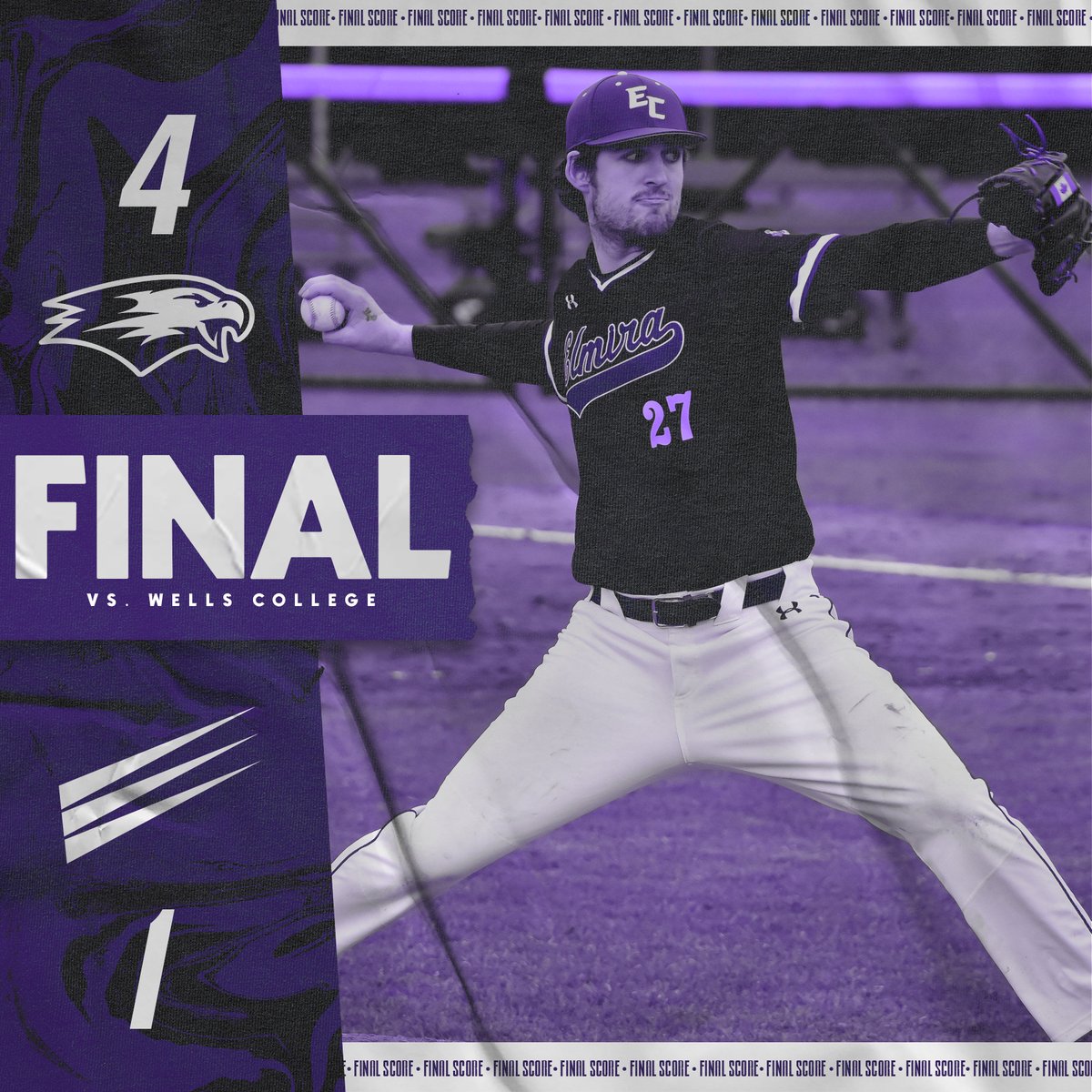 FINAL | @ElmiraBaseball closed the season on Wednesday with a 4-1 victory against Wells College! Michael Millross closed out the win after tossing 2.2 scoreless innings, while Brady Buttice and Xander Canfield each had RBI doubles for EC.

#TogetherWeFly #FightOn4EC #ElmiraProud