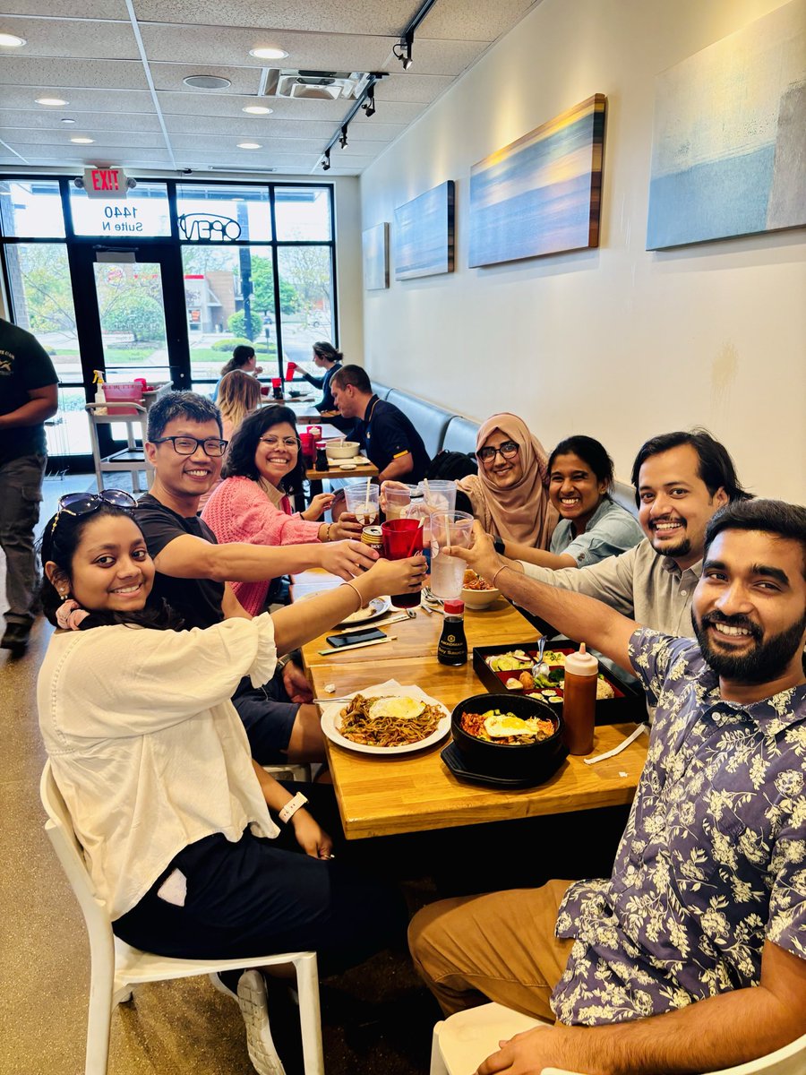 Celebrating 2nd year graduate student Pritha passing her qualifying exam with flying color! And welcome two new members to our group, the postdoc Ajay from India and the visiting student Daphne from Brazil. @UToledo @UToledo_NSM