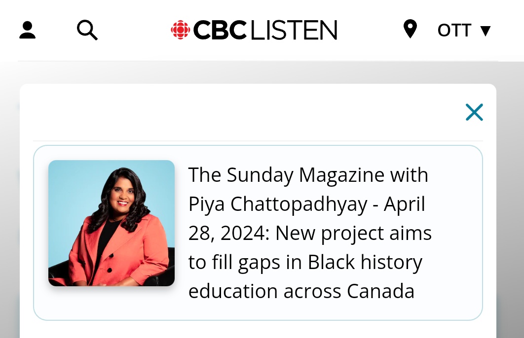 New project aims to fill gaps in Black history education across Canada 
cbc.ca/listen/live-ra… via @CBCSunday #blacktwitter
