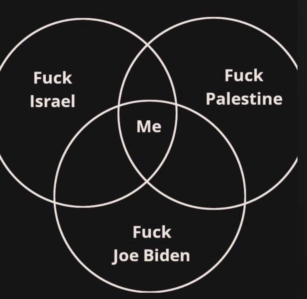 Just in case there was any doubt! #FuckIsrael #FuckPalestine #FuckJoeBiden