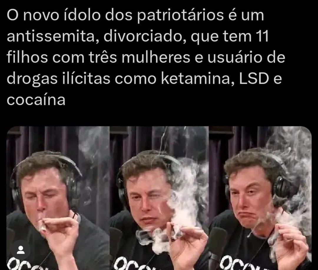 Flopou né mala? E o Musk hein Malafaia? Porquê será que ele abandonou a bandidagem bolsonaristas? Vocês nunca mais invocaram o nome do Deus que ia salvar vocês da prisão! Acho que ele achou melhor usar os bagulhos dele do que da atenção pra bandidos