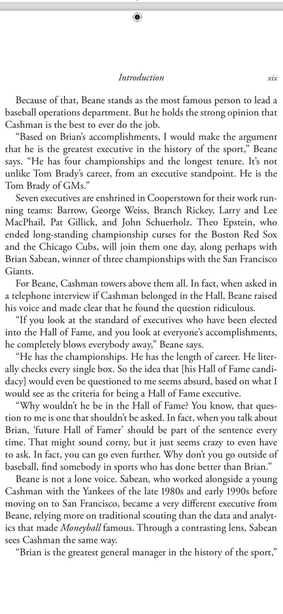 Billy Beane is the most famous GM of his generation. But he calls Yankees’ Brian Cashman “the greatest executive in the history of the sport … the Tom Brady of GMs.” When asked if Cashman is a Hall of Famer, Beane got loud. Preorder The Yankee Way : penguinrandomhouse.com/books/725335/t…