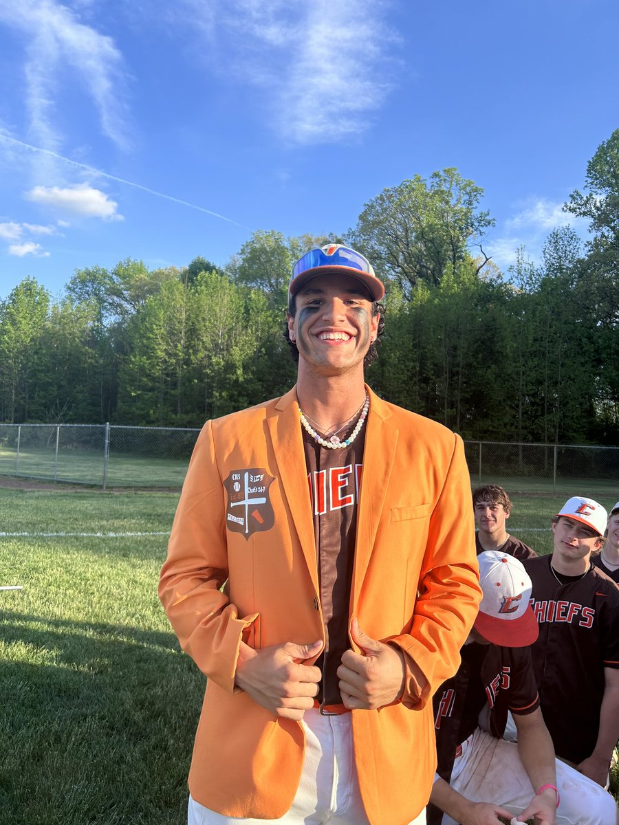 Jordan Henriquez wears the jacket as Master of the Game for the 1st time this season. Bases loaded 2B to tie the game in the 3rd. His selflessness and leadership is second to none. @Cherokee_HS #HDEU