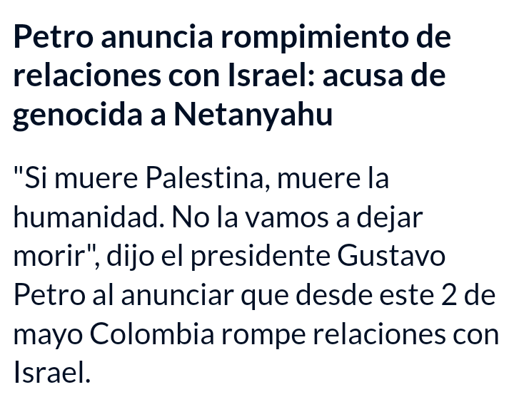 Así se procede Presidente, con genocidas no se puede tener relaciones diplomáticas. Todo nuestro respaldo y apoyo.