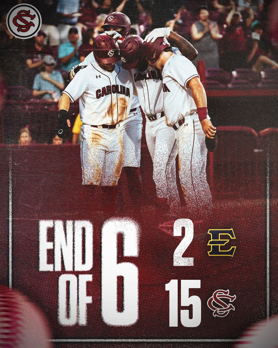 The Gamecocks lead after six complete #Gamecocks | #ForeverToThee