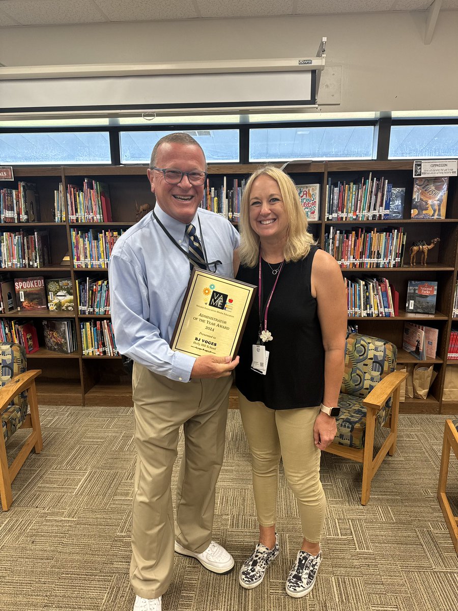 Happy Principal Appreciation Day to BJ Voges!! He has been named as the VAME-Volusia Association in Media Education Principal of the Year! We applaud you and thank you for supporting your library media program which is a Florida Power Library. 💛 @volusiaschools