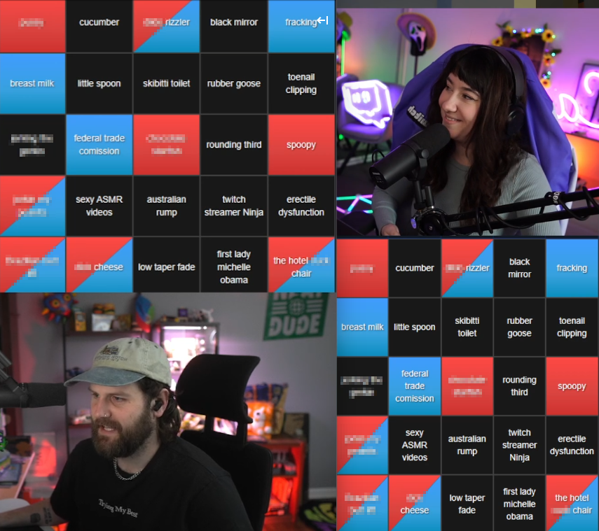 It's @chrismelberger vs @CarlaStreams in this Suck Up! showdown! Who will finish their bingo board first?? Who will end up the sucker??? 🏆🤬🤣 twitch.tv/directory/cate…