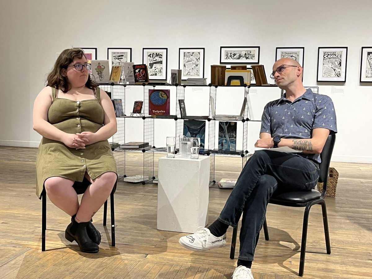 Really good conversation and book launch for “The Lucky Poor” graphic novel at @tapcreativityon. Congratulations @sillyartcllctr and great job moderating @AbeOudshoorn!