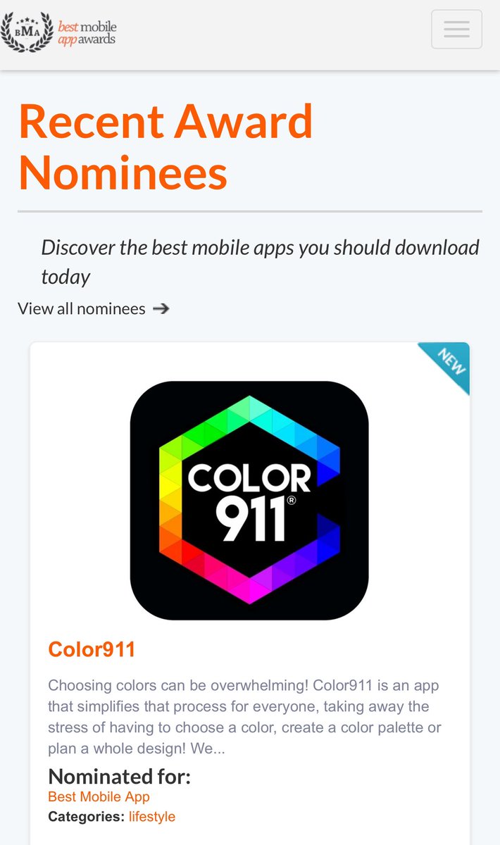 So honored that the #Color911 #app has been nominated for the @BestAppAwards Looking for color inspiration? Take a look & find out more about it at Color911.com bestmobileappawards.com/app-submission… #bestapp #color #design #inspiration #interiordesign #homedesign #colorispiration