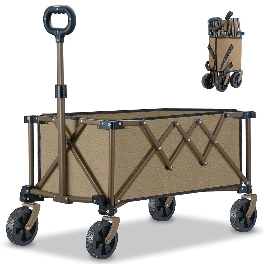 Foldable All-Terrain Wagon Cart for Outdoor Activities for $50.00, reg $99.99! -- Use Promo Code 50UKWAG1 fkd.sale/?l=https://amz…