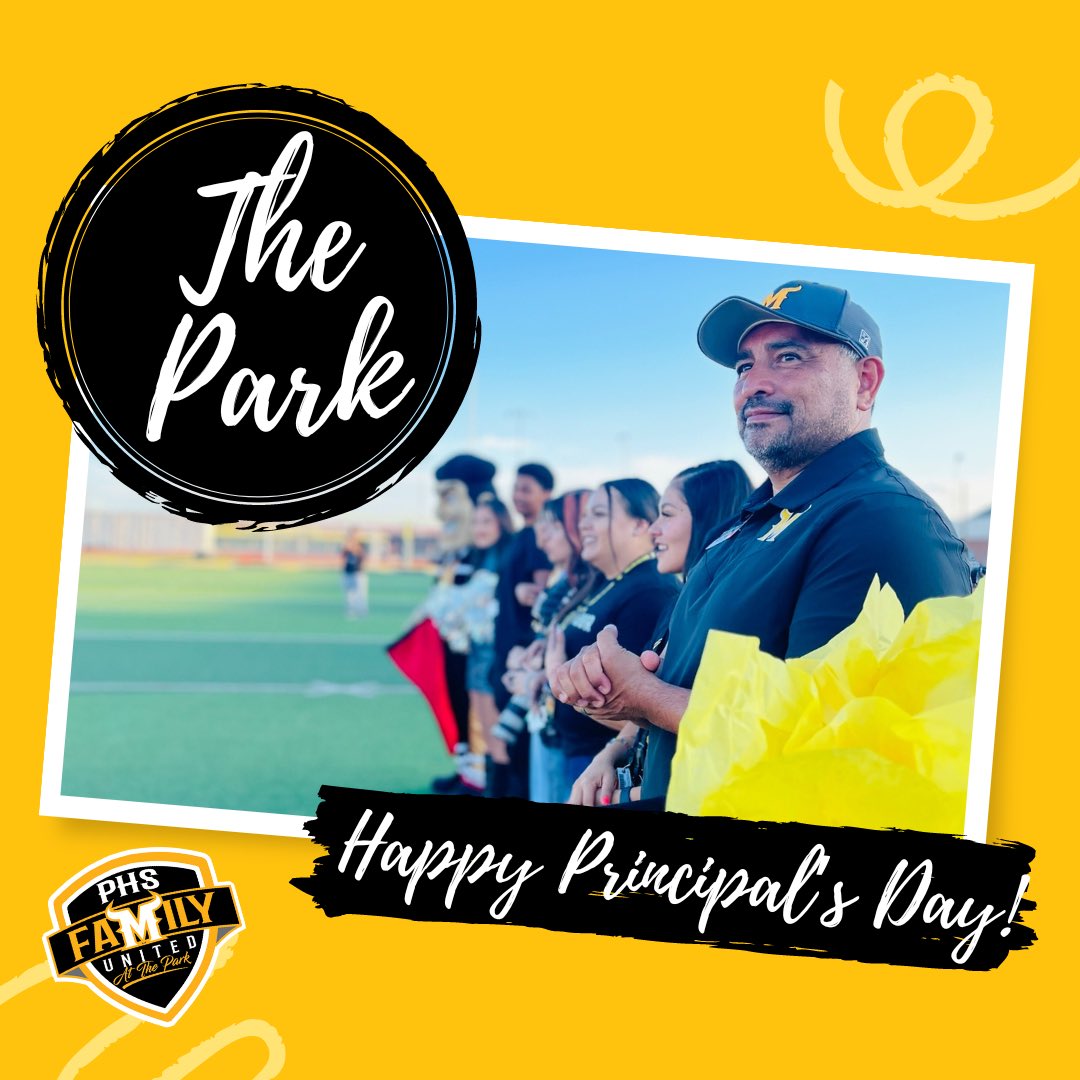 Happy Principal’s Day to our fearless leader, Mr. Salgado @JSalgado_PHS 〽️🤘🏽 Thank you for leading The Park with pride and passion! Your work for our community does not go unnoticed! 👏🏽 @YsletaISD @monica152712 #BeAMatador