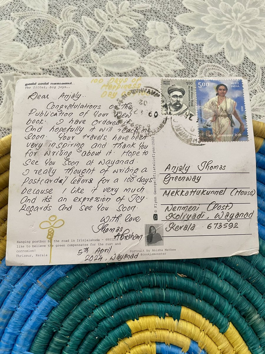 So, I come home to find this ❤️ 
What a welcome. Abraham, am proud of your determination to keep letter writing alive, so proud of the efforts you are taking in spreading joy. But I must say I am darned envious of your handwriting. #letterwriting #indiapost #postcards