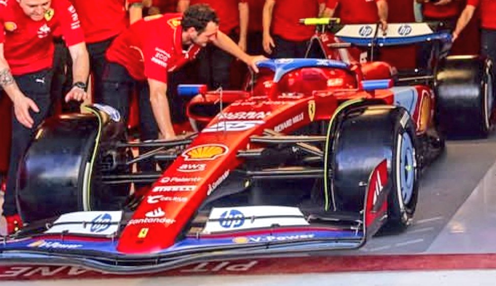 Así queda el SF24 con los nuevos colores para el Miami GP. #f1 #MiamiGP