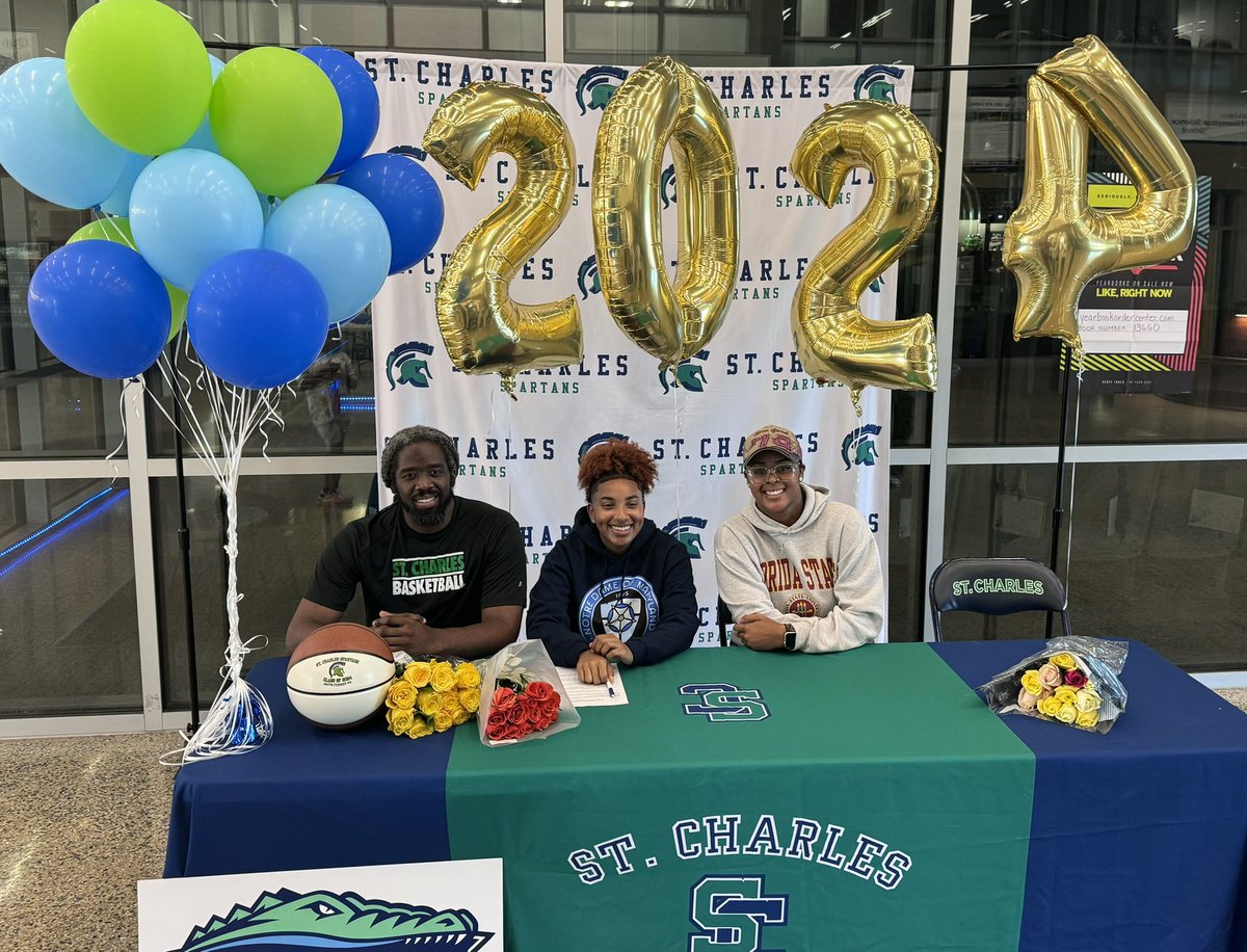 SCHSLadyHoops's tweet photo. Congrats to Jadyn Forbes @forbeslistjadyn and her family on signing to Notre Dame of Maryland University @NDMUWBB Best of luck! We know you will do amazing things there!Keep making us proud! #FutureGator #Spartan4Ever πππ https://t.co/BUMygAOf5j