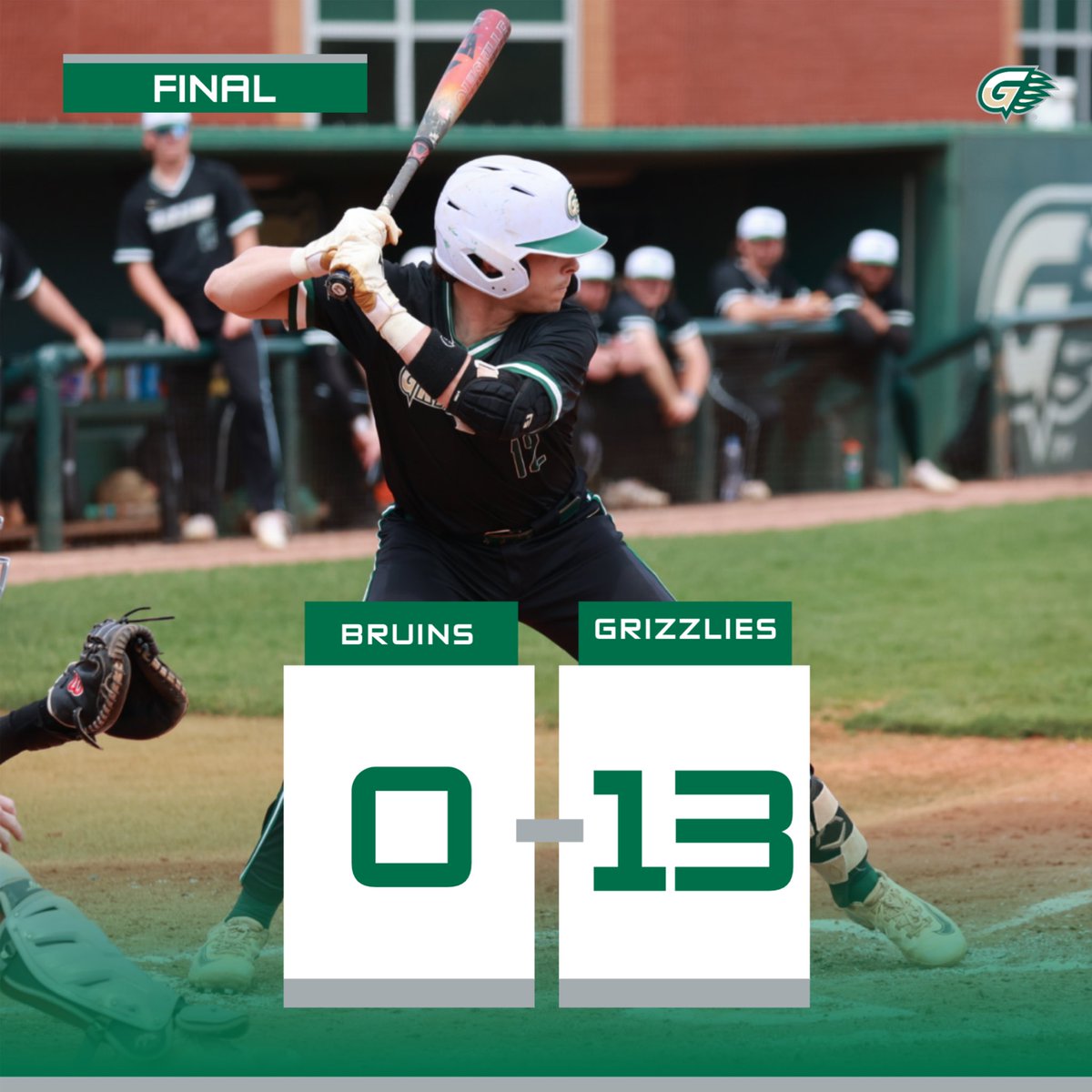 ENDING WITH A SWEEP! Grizzlies pick up win No. 44 on the season with a shutout victory. Blaze O’Saben goes 4-for-4 with three RBI and three runs scored. Braxton Meguiar tallied three hits for the home team. #GGCAthletics | #GrizGangGGC