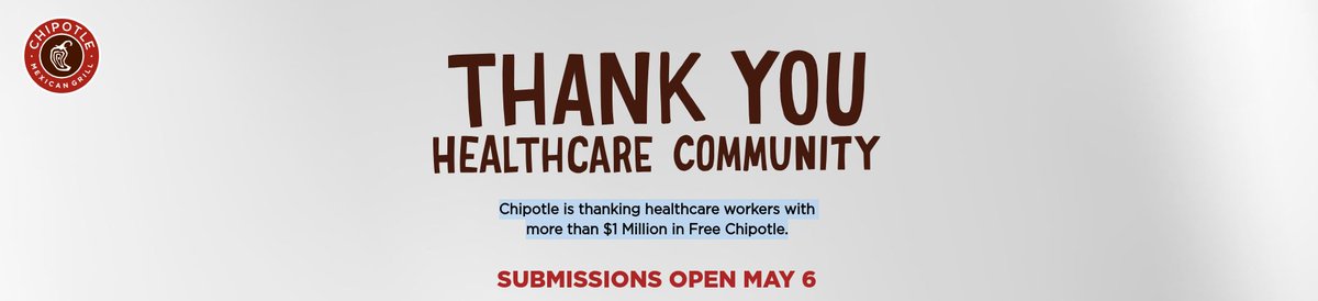 Calling all healthcare heroes! ‍♀️ Chipotle wants to thank YOU! They're giving away over $1 MILLION in FREE burritos!  #Chipotle #FreeFood #HealthcareHeroes

freebiefanatics.blogspot.com/2024/05/free-c…