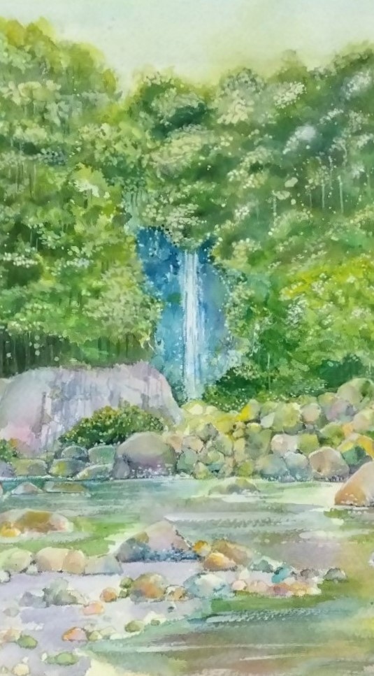 賤母（中津川市）　#水彩画　#watercolorpainting