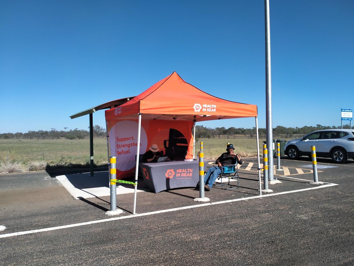 The @healthingear team will be providing Truckie Tune Ups outside Longreach on the Matilda Highway heading to Winton 🚛🧡 Today up until 12pm Tomorrow 7am - 11am What’s a Truckie tune up Health check you may ask? A free 20 minute assessment of your health while on the job!