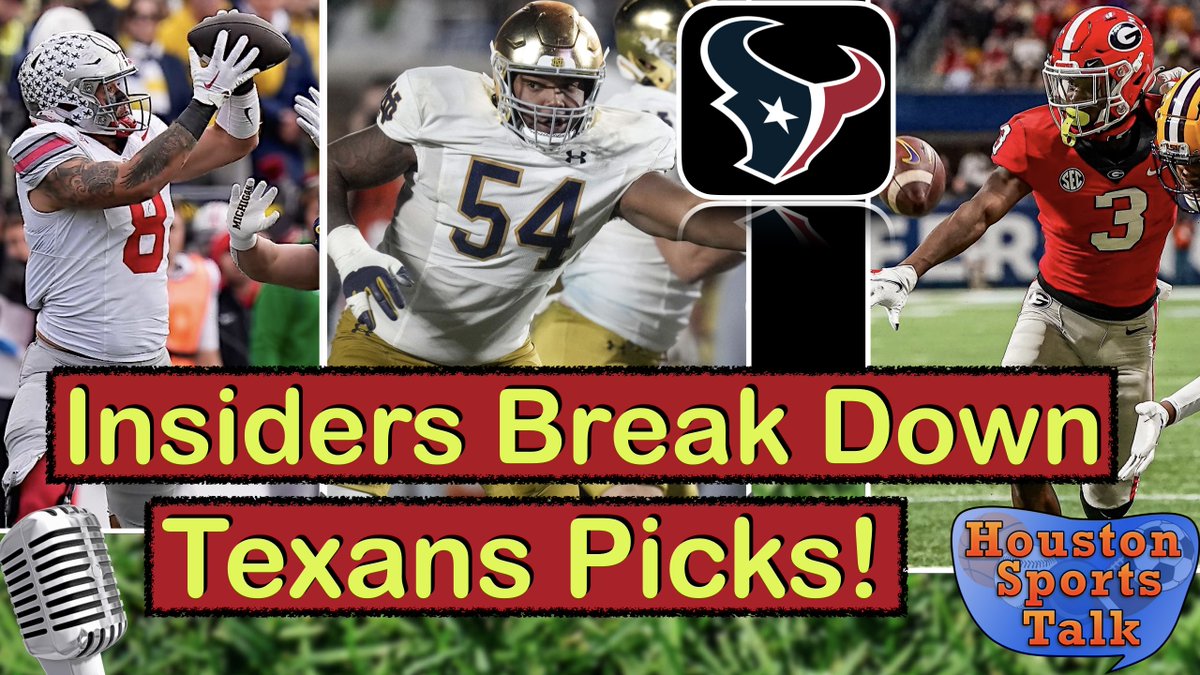 New Texans Draft Class Breakdown! Watch 👉 youtu.be/IwDOmX4_SZM Had a Blast Chatting w/ Experts who covered the Texans Picks' College Career!!! Huge Thx to: 🏈 Junkyard Dawgcast Host @JordanDavisHill on Kamari Lassiter 🏈 Irish Breakdown Host @CoachD178 on Blake Fisher 🏈…