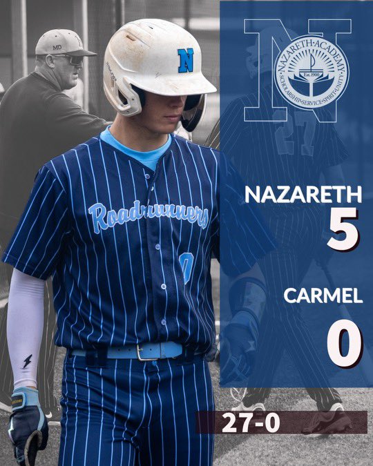 Baseball improved to 27-0 and finished the regular part of the ESCC 12-0 with a 5-0 W over Carmel. David Cox (4-0) 5.2 IP 6H 5K Andrew Kouris - Save 1.1 IP 2K Jaden Fauske 4-4 1 RBI Luca Fiore 1-4 2 RBI Nick Drtina 2-3 John Hughes 2-3 Chuck Roche 1-3 1RBI #SHG