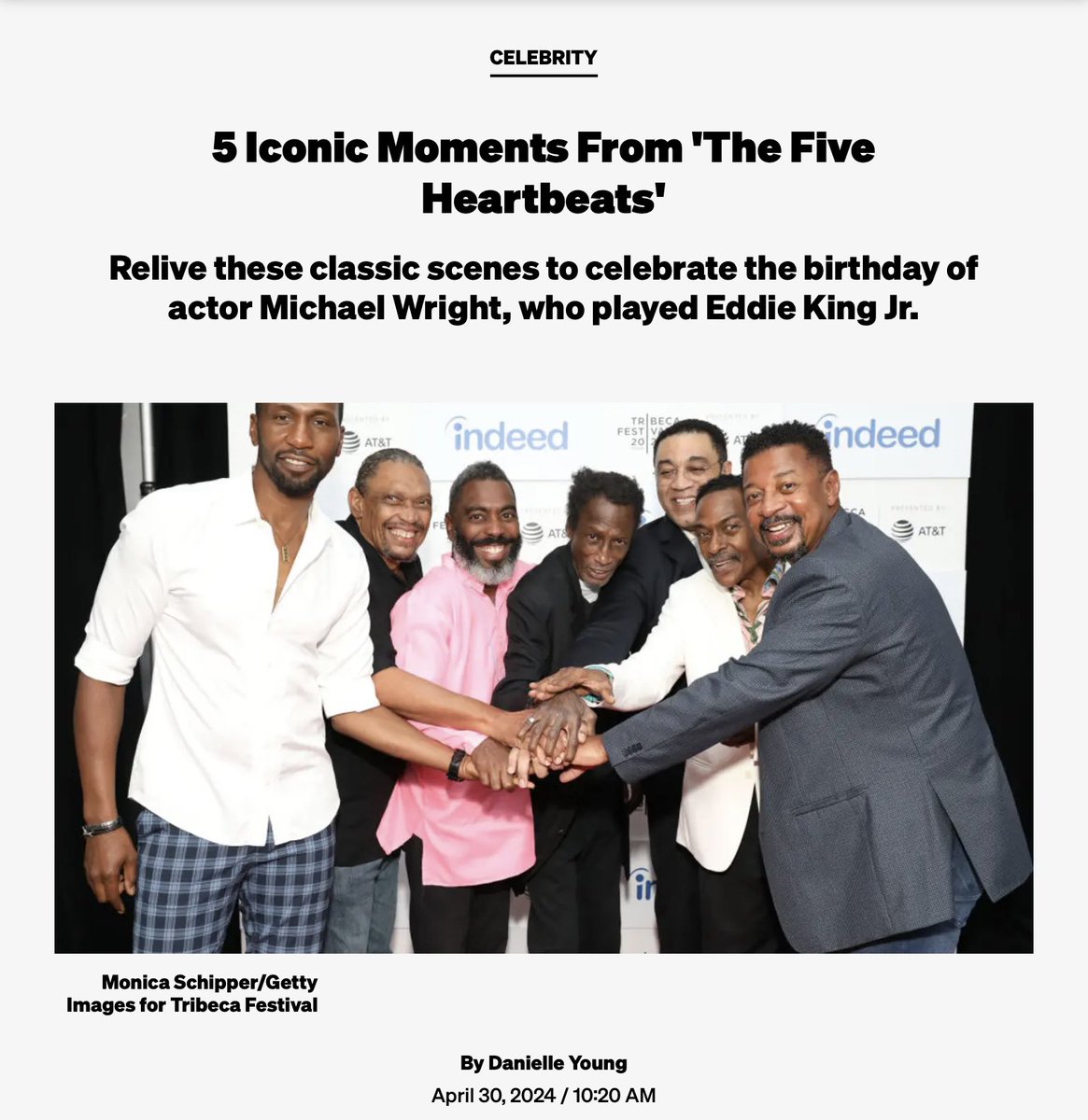 Happy Earth Strong 💪🏾 Day🎂🥂🎉 to our #fiveheartbeats brother Michael Wright aka “Eddie King Jr.” and to All my Five Heartbeats brothers , “Together Forever”‼️ @michaelwright684 @iamroberttownsend @harrylennix @flash5heartbeats #ticowells @hawthorne2995 #leon