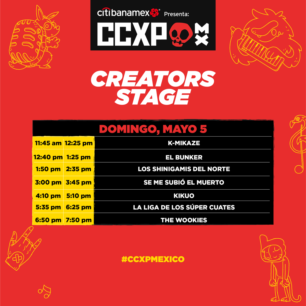 ¡Tus artistas y creadores de contenido favoritos están en el #CCXPVerso! 🙌🙌🙌 #CCXPMexico es la fusión perfecta entre música, comedia, el mundo virtual y mucho más. Vive todos los momentos épicos que Creators Stage tiene para ti. Sé parte de algo legendario.