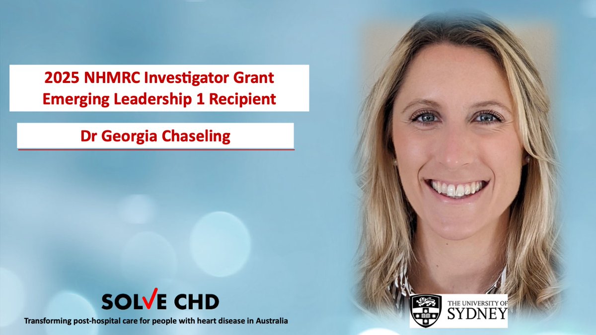 🎉 Huge congratulations to #SOLVECHD Postdoc @GeorgiaKatec @syd_health @sydFMH_EMCR on being awarded the #NHMRC Investigator Grant! 🏆 Your hard work and dedication have truly paid off!! Here's to the amazing research ahead! 🚀 @ProfBrendan @RobynDGallagher @DrAdrienneOneil