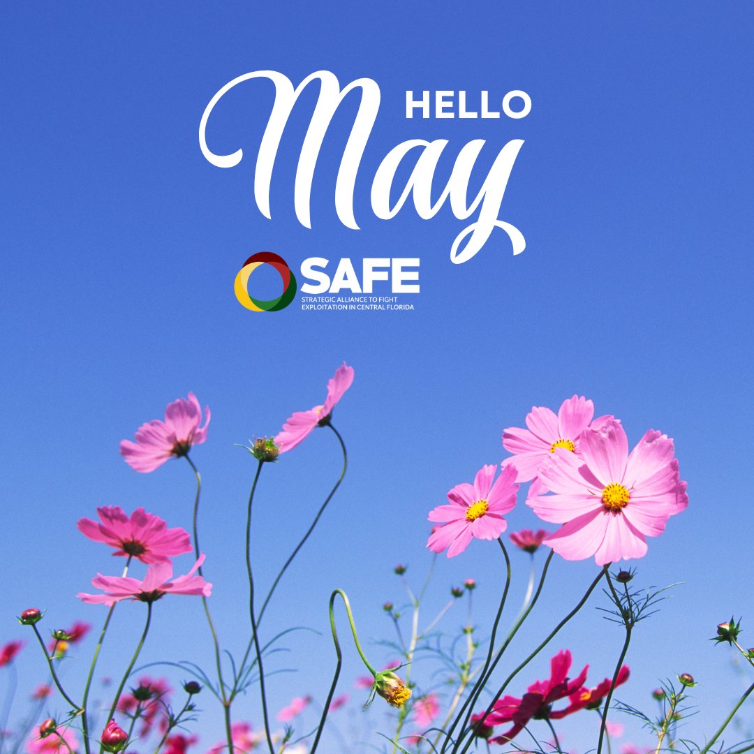 May this month be the beginning of new joys and opportunities!  Hello May!

#safecf #humantrafficking #orlando #centralflorida #dogood #florida #helpingpeople #together #makingadifference #strongertogether #MAY #newbeginnings