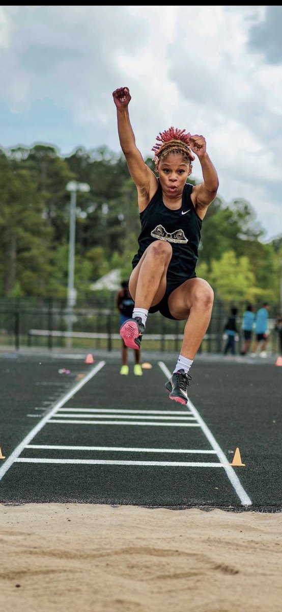 Congrats to myself …4th place, qualifying for Lower State! 
#PR ~ Women’s Long Jump…16.2 
#itonlygetsbetter