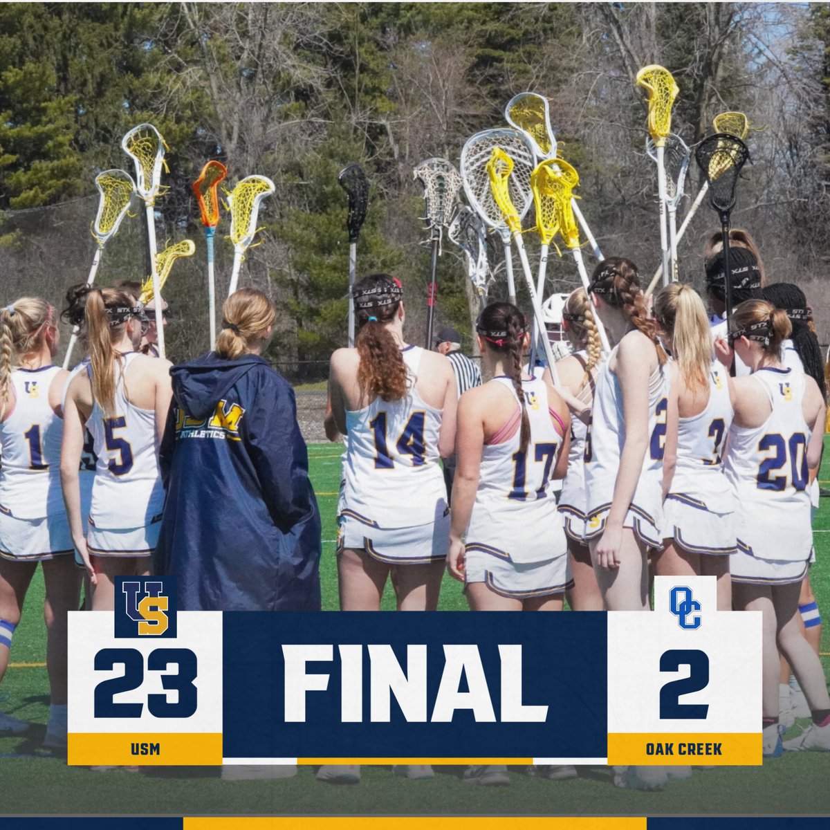 Final score from todays Varsity Girls Lacrosse match up! 
@usmsocial @USMAthleticsAD #WildcatsLead