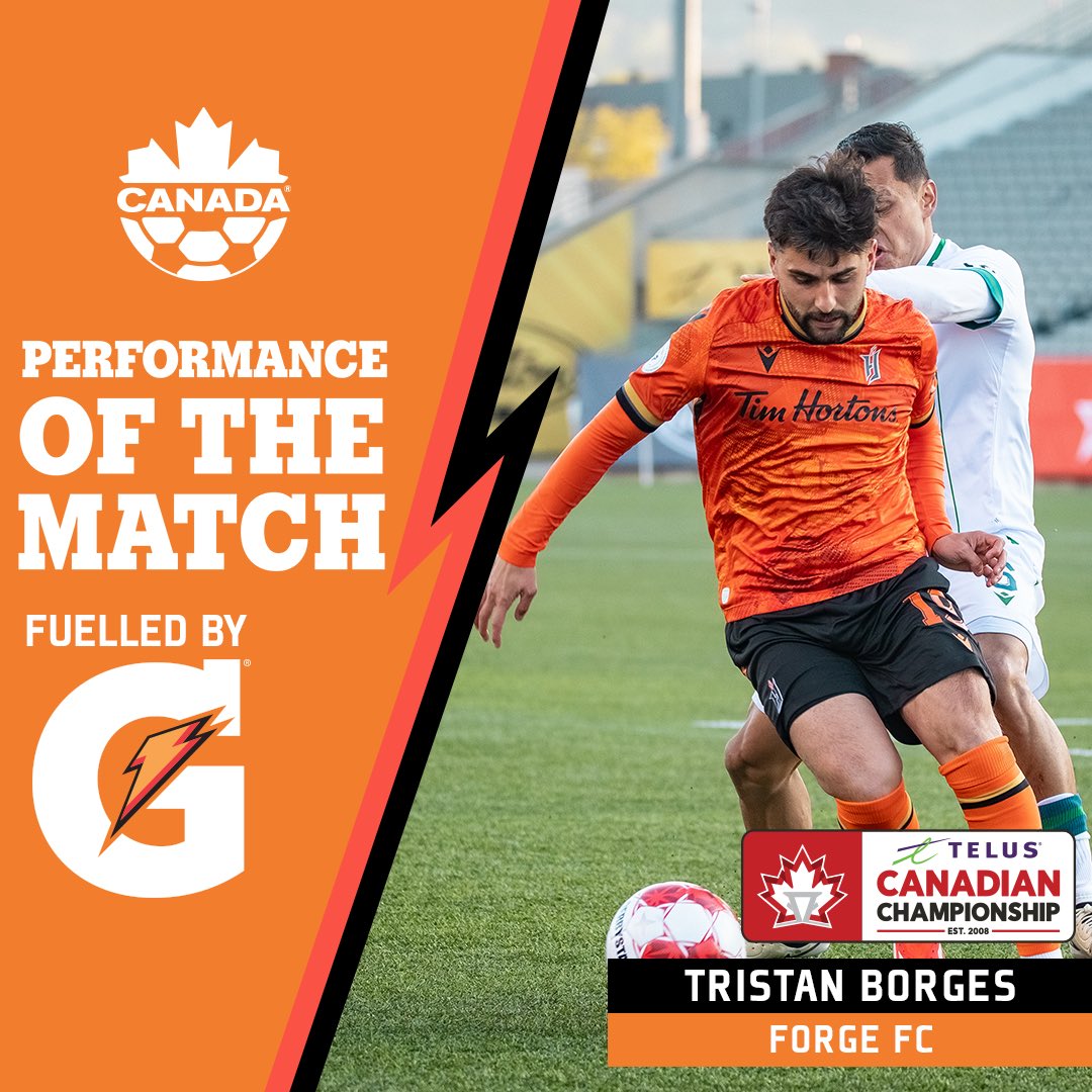 Tristan Borges dazzles in the Forge attack, earning tonight’s Gatorade Performance of the Match! ⚡️ #CanChamp