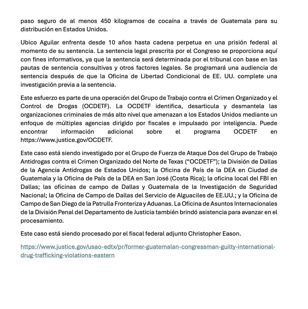 ¿Tiembla el #PactoDeCorruptos?

#Ahora | José Armando Ubico Aguilar, ex diputado elegido por el partido TODOS en 2016, admite ante  jueza federal en #EEUU su participación en conspiración internacional de #TráficoDeDrogas. Su llegada a EE. UU. está semana resultó en su arresto.