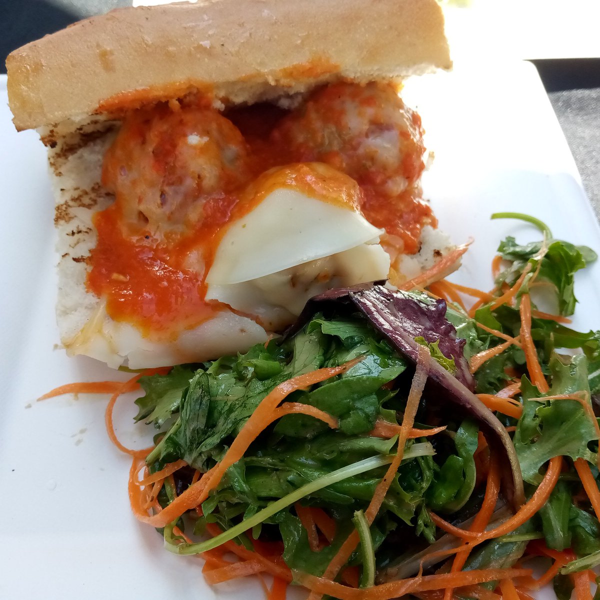 One of the best kept secrets in #Sonoma County. The meatball sandwich @VJBCellars