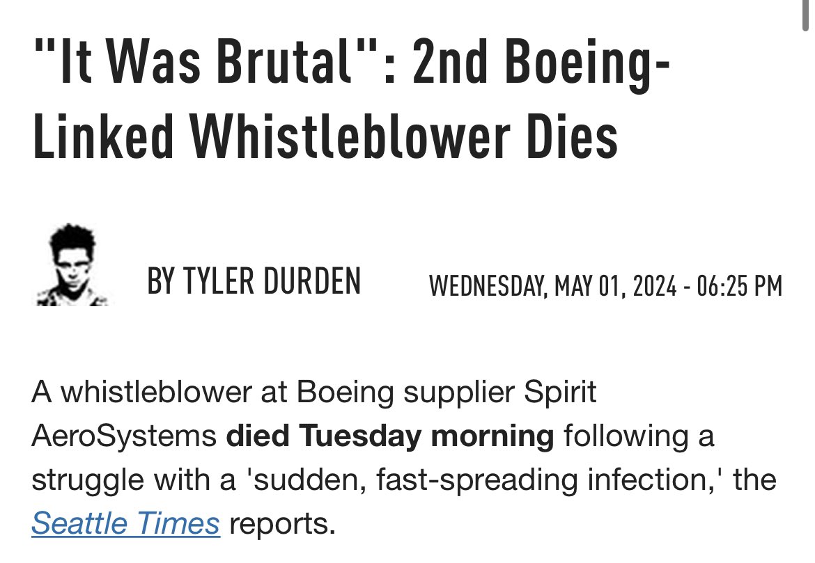 Boeing is quickly reaching Hillary Clinton level of suspicious deaths