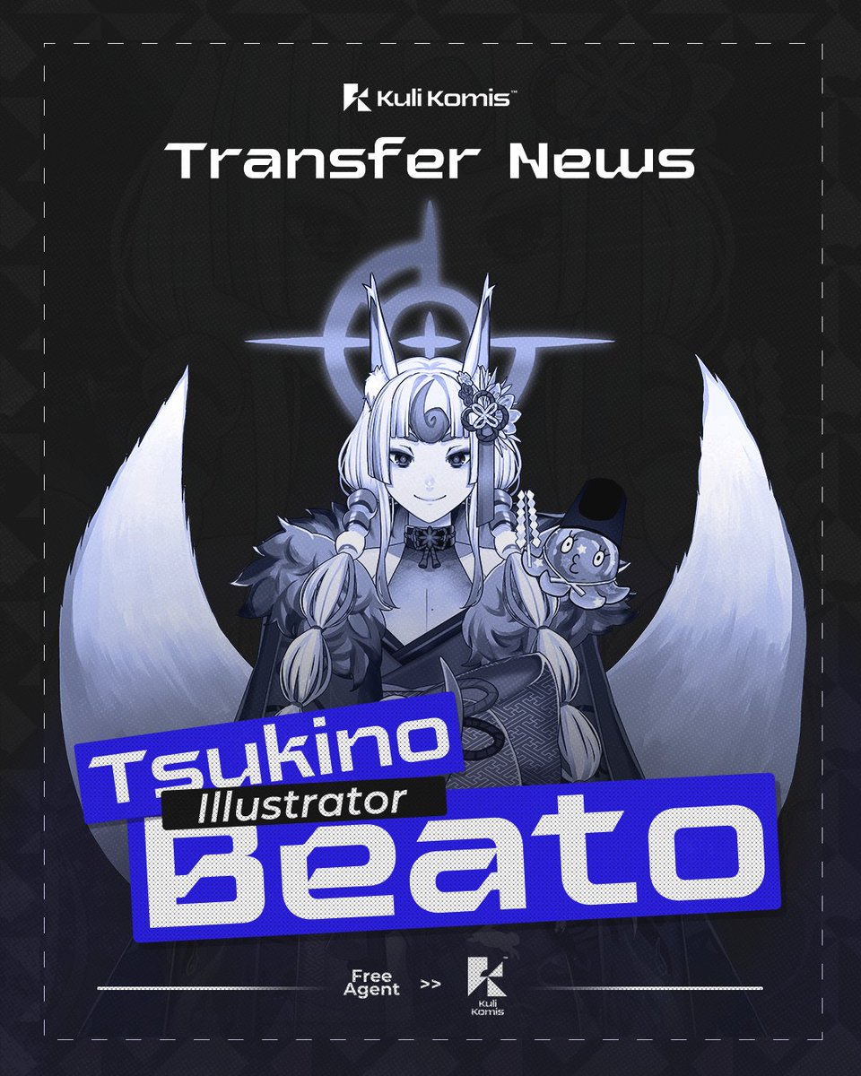 After traveling through many worlds, we were finally able to close a deal with a Free Agent Illustrator Please give a warm welcome to @TsukinoBeato, The Space Bunny Queen, who will be strengthening Kuli Komis's Illustrator division!! We are glad to have you on the team!!