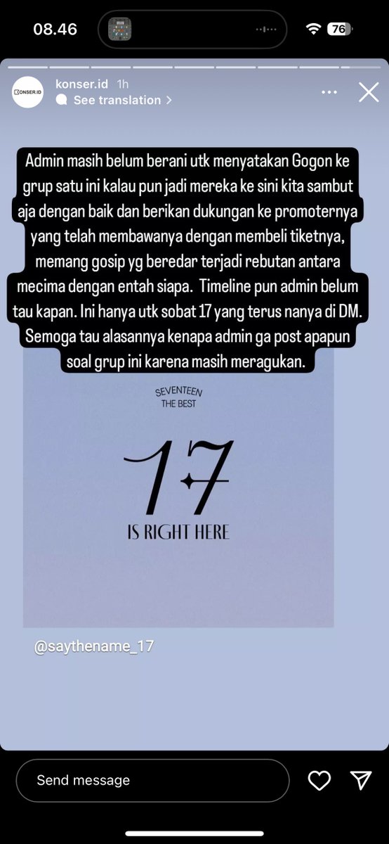 dari awal gw cuman percaya sm akun ini, karna dia bnr ga ngasih harapan org2 kek caper ngepost foto svt padahal pasti pun engga.

tapi pls kalo emang bener taun ini kesini & masih jd rebutan promotor PLS MECIMA PERTAHANIN SVT PLS @mecimapro LO YG BAWA SVT DARI 1ST KONSER MEREKA😭