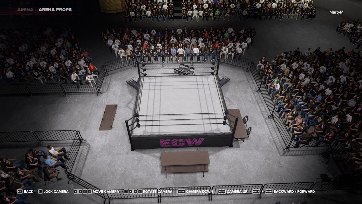 Hammerstein with stairs template is NOW available on #WWE2K24 Community creations !!

TAGS: MARTYM, ECW 

doesnt come with the stage logo as thats @skunkypants who will be doing his own arenas for yall with this.

i included a stage image however  

if u want a clean version keep…