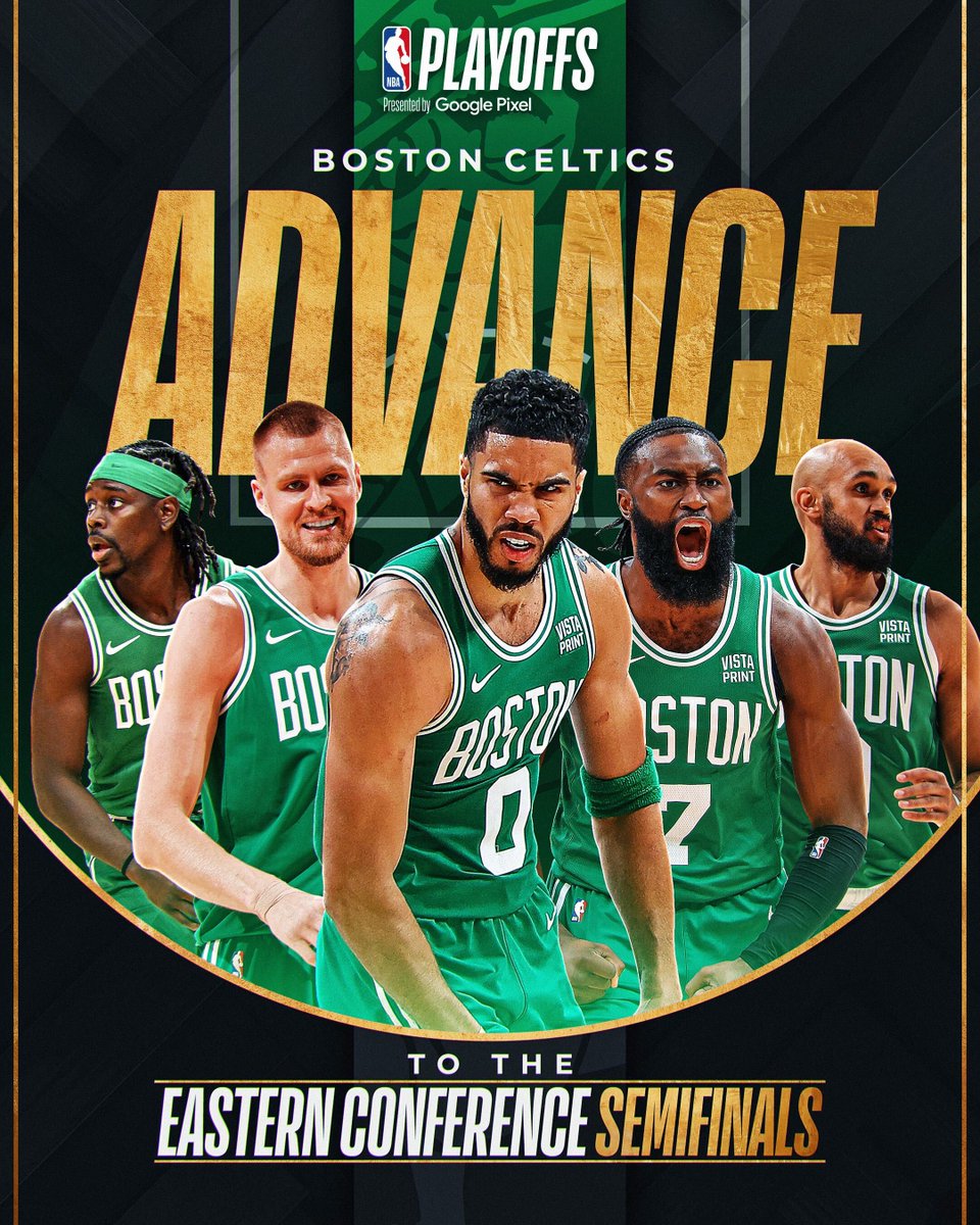 The @celtics advance to the Eastern Conference Semifinals! #NBAPlayoffs presented by Google Pixel